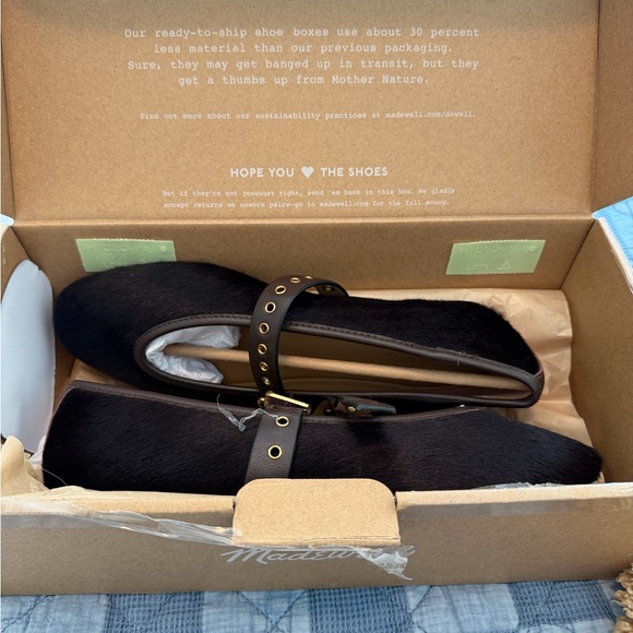 Madewell remi ballet flats chocolate raisin 8.5 new in box - Picture 3 of 3